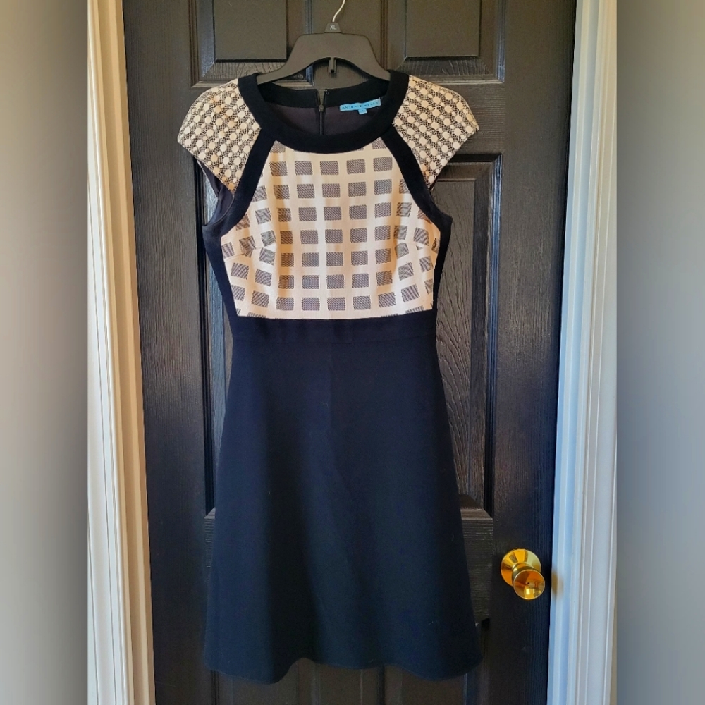 ANTONIO MELANI  Black Dress with Lace Detail Size 4